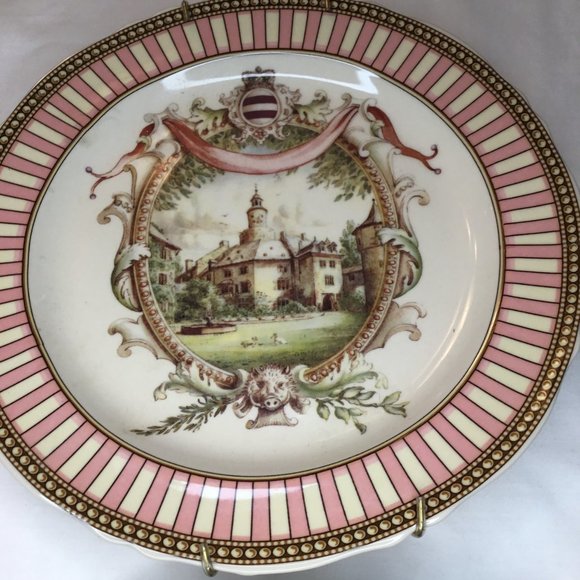 Set of 4 Antiche Riproduzioni Mid Century Decorative Plates with Wall Plate Hold - Picture 2 of 7